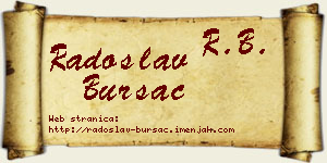 Radoslav Bursać vizit kartica